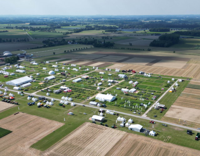 Top view of an outdoor exhibition.