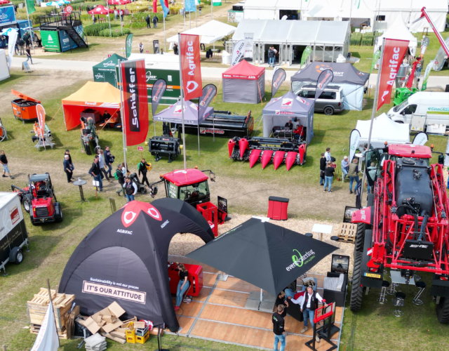 Top view of an outdoor exhibition.