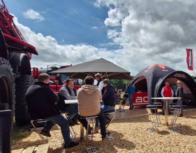 Side view of an outdoor event.