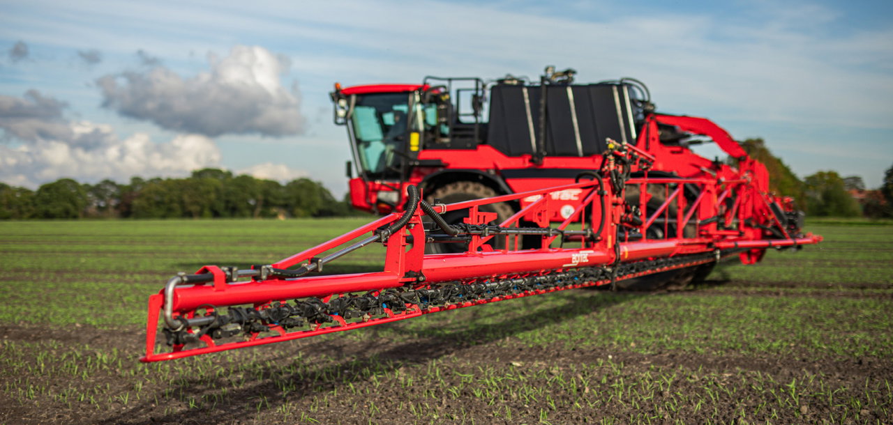 The Agrifac Condor sprayer operating in a field in Germany.