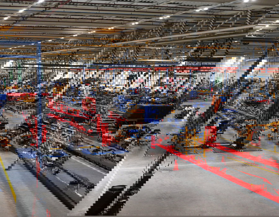 Image of the inside of a factory.