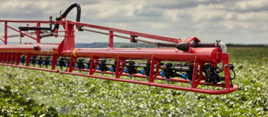 Close up of the J-boom.
