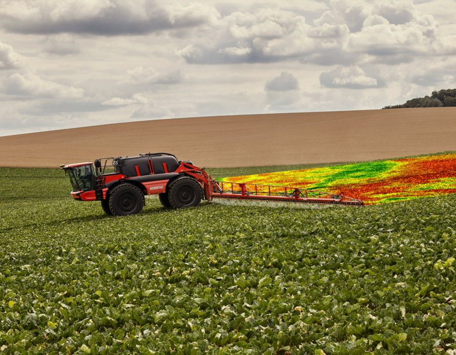 DynamicDose system illustrated while operating in a field.