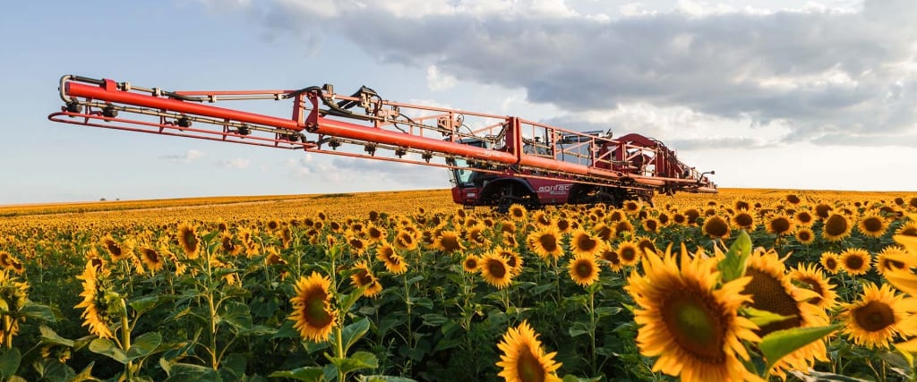 Condor crop sprayer in Sunflower field