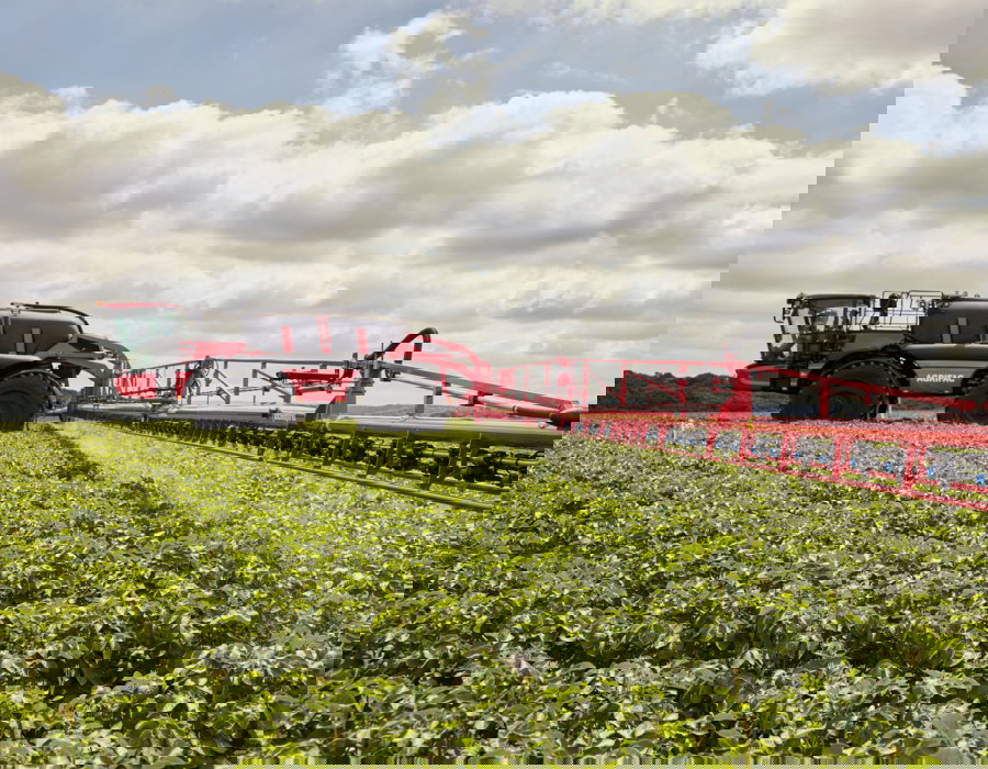 Endurance 80 spraying in a green field.