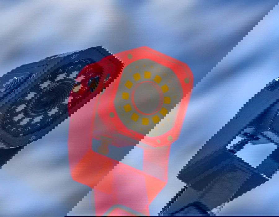 Close up view of the AiCPlus camera system.