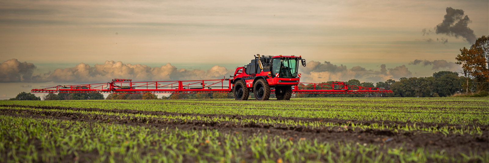 The Agrifac Condor spraying in the field.