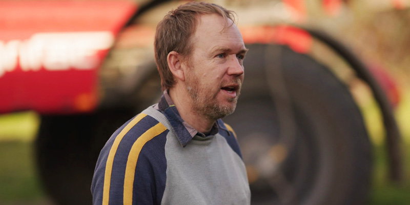 A man standing in front of an Agrifac Condor Endurance.