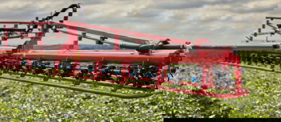 Close up of the J-boom.